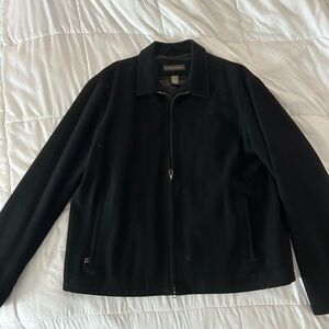 Men’s XL Banana Republic Wool and Nylon Black Zip-Up Jacket